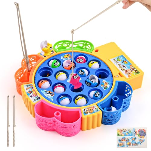 Euakee Elektrische Angelspiele, Angelspiel Spielzeug mit 15 Fischen & 4 Angelruten für Kinder, Montessori Musik, Lernspiel, Geschenk für Jungen Mädchen 3 4 5 6 Jahre (15 PCS) Euakee Elektrische Angelspiele, Angelspiel Spielzeug mit 15 Fischen & 4 Angelruten für Kinder, Montessori Musik, Lernspiel, Geschenk für Jungen Mädchen 3 4 5 6 Jahre (15 PCS) von Euakee