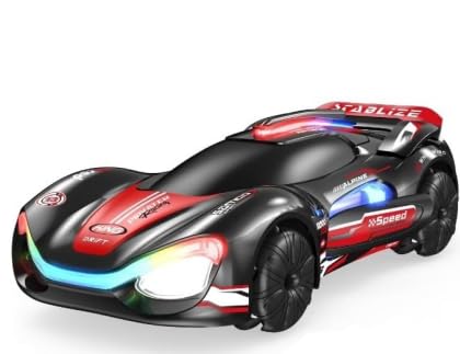 Ferngesteuertes RC Auto für Kinder – Drift Auto mit LED Lichteffekten & Sound, 2.4GHz Rennwagen Spielzeug für Indoor & Outdoor, Geschenk Jungen & Mädchen ab 3 4 5 6 7 8 9 10+ Jahre - Schwarz Ferngesteuertes RC Auto für Kinder – Drift Auto mit LED Lichteffekten & Sound, 2.4GHz Rennwagen Spielzeug für Indoor & Outdoor, Geschenk Jungen & Mädchen ab 3 4 5 6 7 8 9 10+ Jahre - Schwarz von Euakee