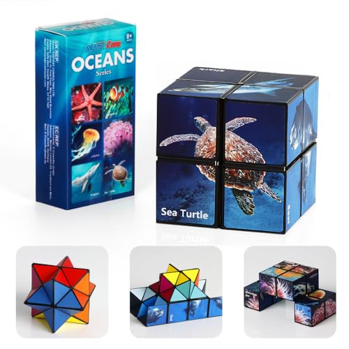 Euklidischer Würfel Star Cube Magic Cube Set, Transforming Cubes Magic Puzzle Cubes für Kinder und Erwachsene (Ozean-Serie) von Euclidean Cube