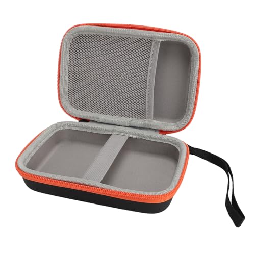 Tragbare Gaming-Player-Hülle, Große Kapazität, Hartschale, Stoßfest, Wasserabweisend, für R36S R40S PRO RG35XXSP RG353V RG35XX, Reisetasche, Schwarz Orange von Eujgoov