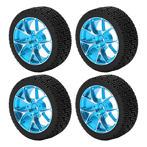 Reifen, 4 Stück 70 mm RC-Gummireifen Ersatz für Flache Sportwagen im Maßstab 1:10(Blau) von Eulbevoli