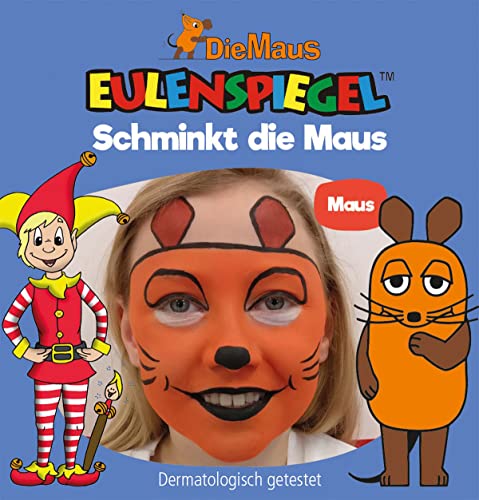 Eulenspiegel 203118 - Motiv-Set Schminkt die Maus, Kinderschminke, Pinsel, Anleitung, Fasching, Karneval von Eulenspiegel