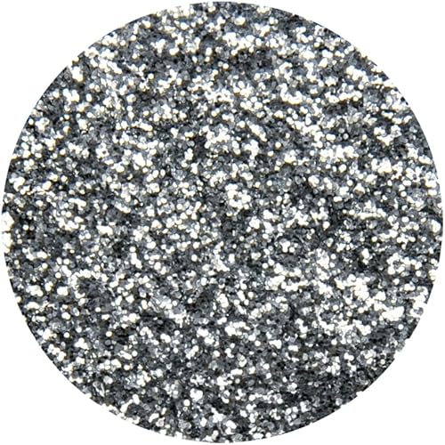 Eulenspiegel 907429 - Bio Glitter Silber, mittel, 6 g, biologisch abbaubar, Glitzer für Gesicht & Körper von Eulenspiegel