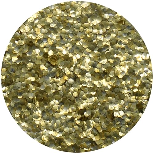 Eulenspiegel 907481 - Bio Glitter Gold, grob, 6 g, biologisch abbaubar, Glitzer für Gesicht & Körper von Eulenspiegel