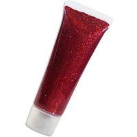 Glitzergel, Rot-Juwel, (holographisch), rotes Glitter Make Up, hoch pigmentiert, feine Qualität, 18ml Tube von Eulenspiegel