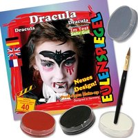 Kinderschminke-Set Dracula der Vampir, Profi-Aqua, 4 Farben+Pinsel von Eulenspiegel