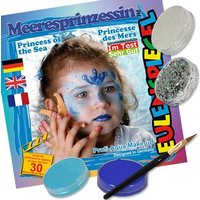 Kinderschminke-Set Meeresprinzessin,ProfiAqua,3Farben+1xGlitzer+Pinsel von Eulenspiegel