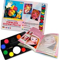 Schminkpalette Profi Aqua komplett mit 8 Farben, Anleitung, Pinsel etc. von Eulenspiegel