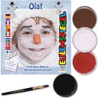 Schminkset Olaf, 4 Farben, 1 Pinsel, Anleitung von Eulenspiegel