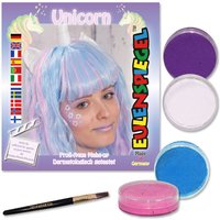 Schminkset "Unicorn" 4 Farben, 1 Pinsel von Eulenspiegel