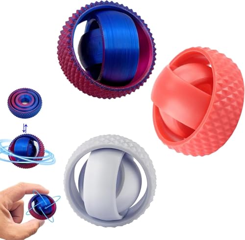 3D Rotating Ball Toy,Rotating Ball Fidget Toys,3D Printed Stress Relief Spinner Toy,Desk Toy for Stress & Anxiety Relief, Fingertip Ball Sensory Toys Gift for Kids & Adults (Mix) von Eunmsi