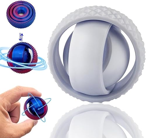 3D Rotating Ball Toy,Rotating Ball Fidget Toys,3D Printed Stress Relief Spinner Toy,Desk Toy for Stress & Anxiety Relief, Fingertip Ball Sensory Toys Gift for Kids & Adults (White) von Eunmsi