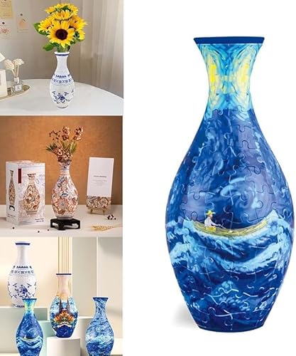 3D Vase Puzzles for Adults, DIY Kitchen Bouquet Unique Puzzles,3D Arts Puzzle Vase, Flower Vase Puzzle Accessories,for Home and Office Decor (Boat) von Eunmsi