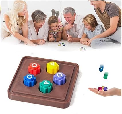 Eunmsi Gonggi Korean Game,Korean Traditional Play Game 5PCS Gonggi Jack Stone Pebbles Set w/Round Case,Family Activity,Portable Travel Toy (5 pcs+Base) von Eunmsi