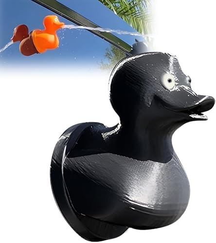 Meet The Ultimate car Accessory: The Fun Middle Finger Spraying Duck,Rubber Ducks, Creative Middle Finger Spraying Duck Gag Gift,Spraying Middle Finger for All Car (Black, No Middle Finger) von Eunmsi