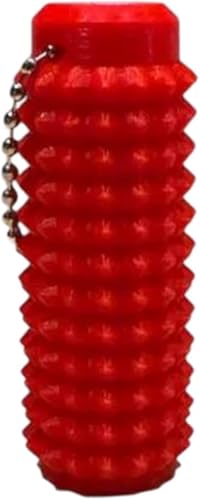 Spiky Grippie Stim Keychain,Anxiety Relief Pain Stim Bumpy Fidget Keychain,Portable Mini Roller Massage Keychain,Stress, Venting Key Pendant,Novelty Gifts for Friends (Red) von Eunmsi