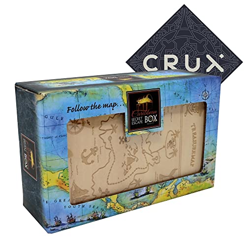 Caribbean Secret Escape Box - Fun Tricky Wooden Puzzle Box - Inklusive Crux Aufkleber von Eureka and Crux