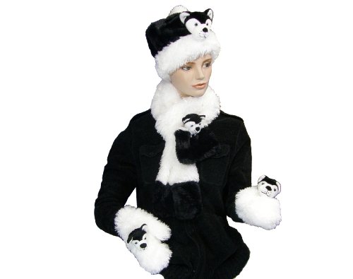 Plüsch Winterset Husky (Schal, Mütze, Handschuhe) von Euro Souvenirs