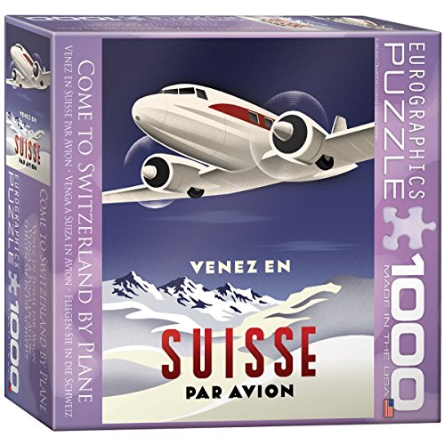 EuroGraphics 20.3 x 20.3 cm Box Come to Switzerland by Plane MO Puzzle (1000 Teile) von EuroGraphics