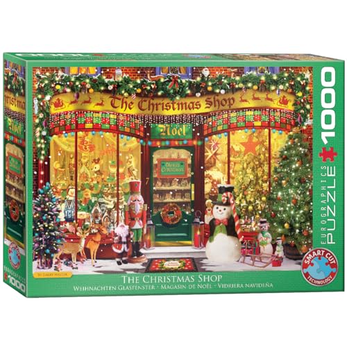 EuroGraphics 6000-5521 by Garry Tiere Puzzle 1000 Teile-The Christmas Shop, G. Walton, Mehrfarbig, Einheitsgröße von EuroGraphics