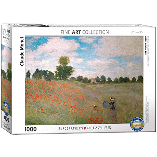 Eurographics 6000-0826 The Poppy Field by Claude Monet Mohnfeld Puzzle, Multi, 48 x 68 cm von EuroGraphics