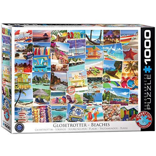 Eurographics 6000-0761 Beaches - Globetrotter Strände Puzzle, Mehrfarbig, Einheitsgröße von EuroGraphics