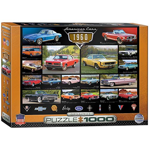 Eurographics 6000-0677 American Cars of the 1960s Amerikanisch Puzzle, Mehrfarbig, 48 x 68 cm von EuroGraphics