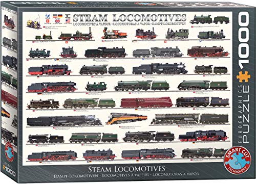 Eurographics 6000-0090 Steam Locomotives Lokomotiven Puzzle, bunt, 48 x 68 cm von EuroGraphics