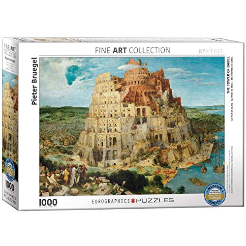 EuroGraphics 1000 Teile - Der Turm zu Babel von Bruegel, 6000-0837, mehrfarbig von EuroGraphics