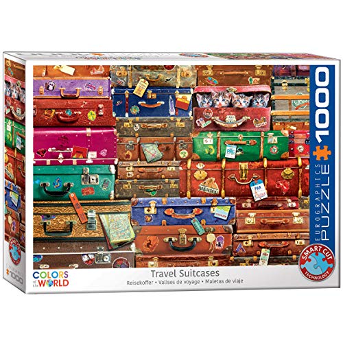 Eurographics 6000-5468 Travel Suitcases 1000-Piece Puzzle, Mehrfarbig, 19.25" x 26.5" von EuroGraphics