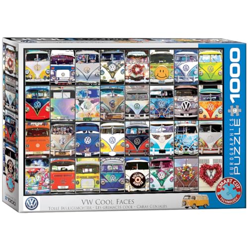 EuroGraphics VW COOL Faces, 1000 Teile Volkswagen Puzzle, Multi, 48 x 68 cm von EuroGraphics