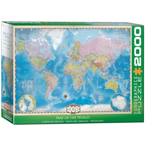 Eurographics 2000 Teile - EuroGraphics Map of the World, 8220-0557, Mehrfarbig von EuroGraphics