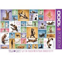 Eurographics 6000-0953 - Yoga Katzen , Puzzle, 1.000 Teile von Eurographics