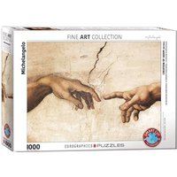 Eurographics 6000-2016 - Die Erschaffung Adams (Detail) von Michelangelo , Puzzle, 1.000 Teile von Eurographics