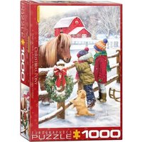 Eurographics 6000-5638 - Christmas Pony, Weihnachtspony, Puzzle, 1000 Teile von Eurographics