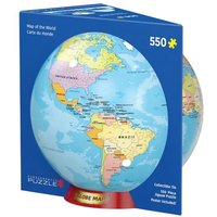 Eurographics 8551-5863 - Map of the World, Weltkarte, Puzzle, 550 Teile in Globus-Blechdose von Eurographics