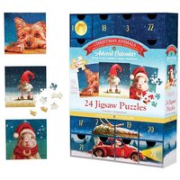 Eurographics 8924-5734 - Adventskalender Funny X-mas Animals, 24 Puzzles je 50 Teile von Eurographics