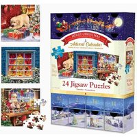 Eurographics 8924-5735 - Puzzle Adventskalender - 1 Classic Christmas, 24 Puzzles je 50 Teile von Eurographics