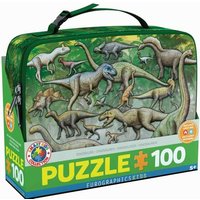 Eurographics 9100-0098 - Dinosaur - Lunchbox, Brotdose mit Puzzle 100 Teile, Motiv: Dinosaurier von Eurographics