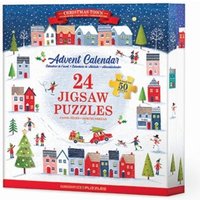 Eurographics 9924-5805 - Adventskalender Christmas Town, Weihnachtsstadt, 24 Puzzles je 50 Teile von Eurographics