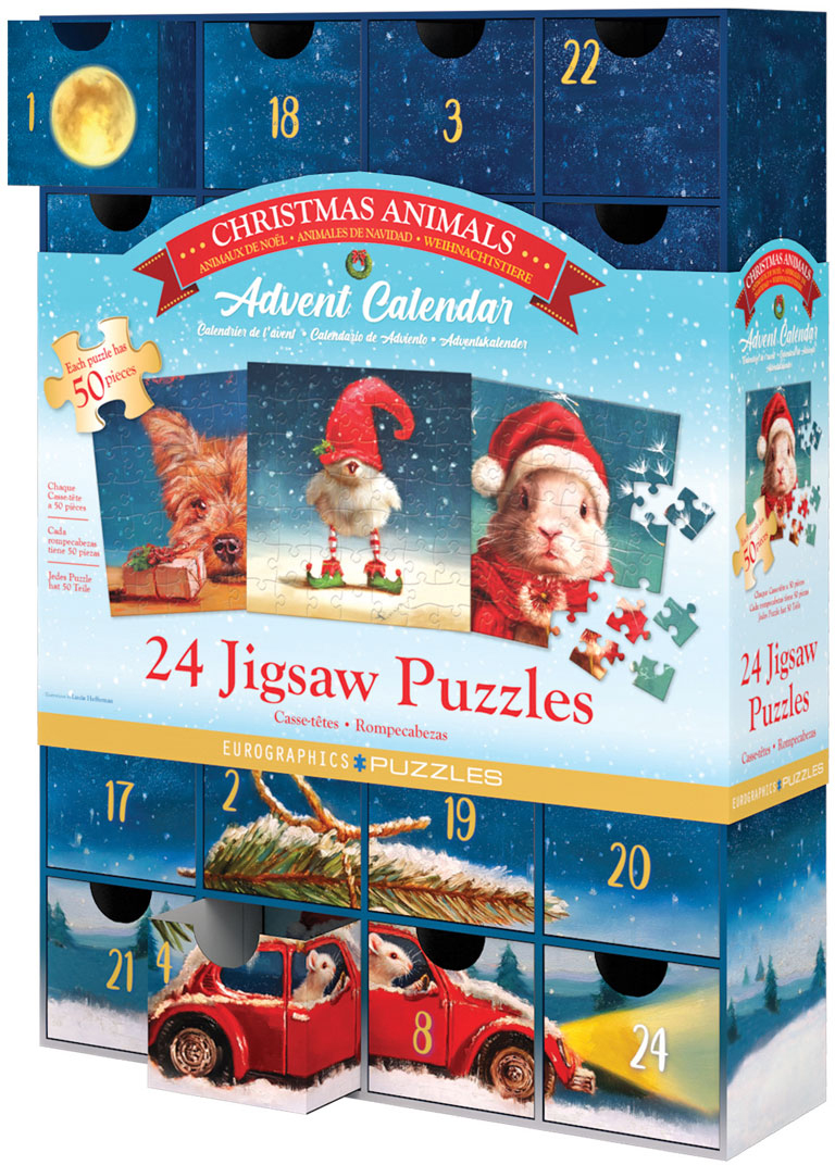 Eurographics Adventskalender - Christmas Animals - 24 Puzzles 50 Teile Puzzle Eurographics-8924-5734 von Eurographics