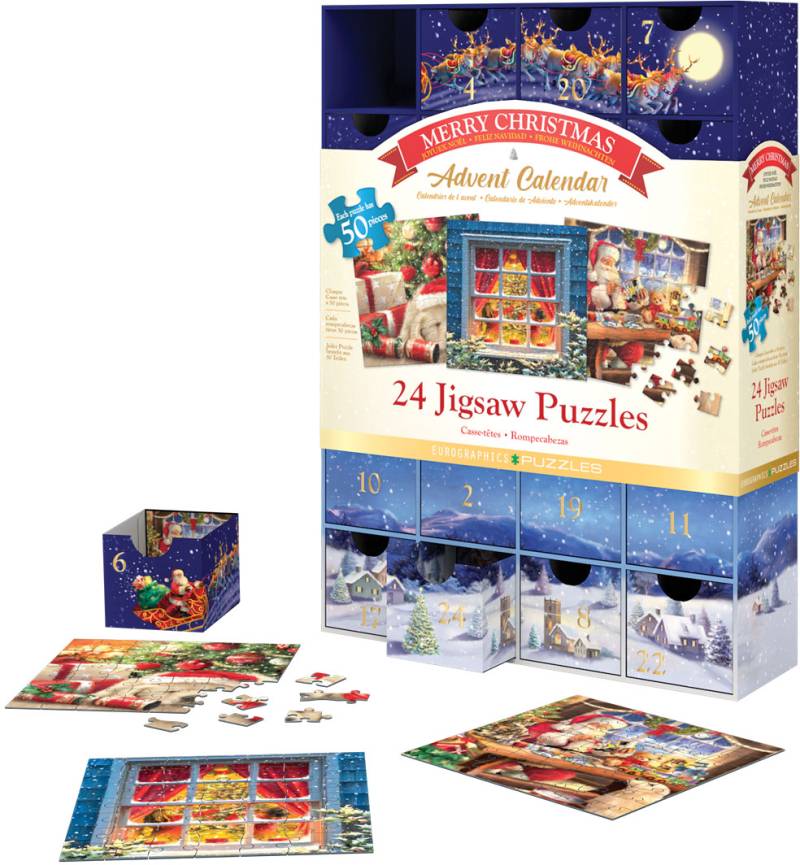 Eurographics Adventskalender - Frohe Weihnachten - 24 Puzzles 50 Teile Puzzle Eurographics-8924-5735 von Eurographics