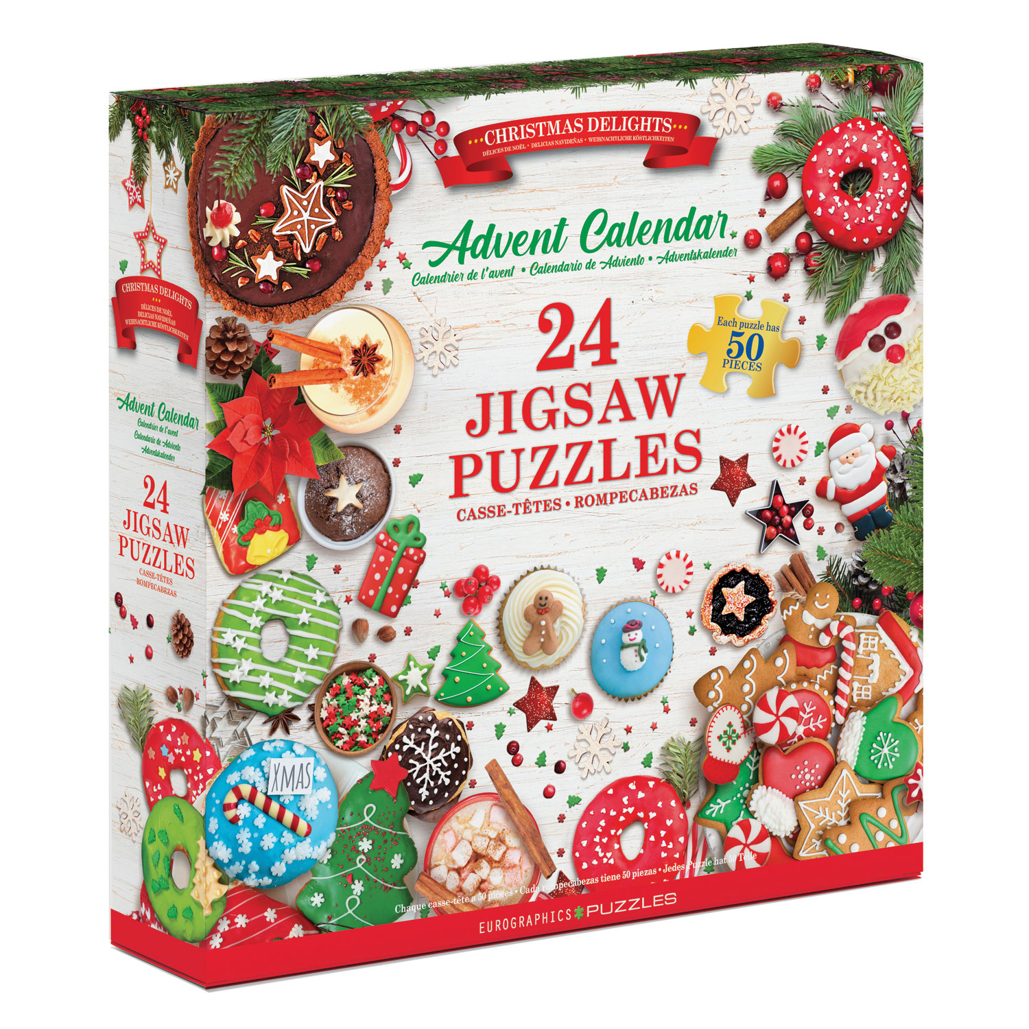 Eurographics Adventskalender - Weihnachtsleckereien - 24 Puzzles 50 Teile Puzzle Eurographics-9924-5811 von Eurographics