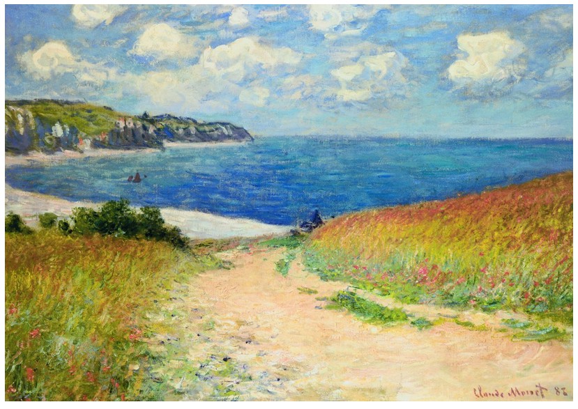 Eurographics Claude Monet - Strandweg zwischen Weizenfeldern 1000 Teile Puzzle Eurographics-6000-1499 von Eurographics