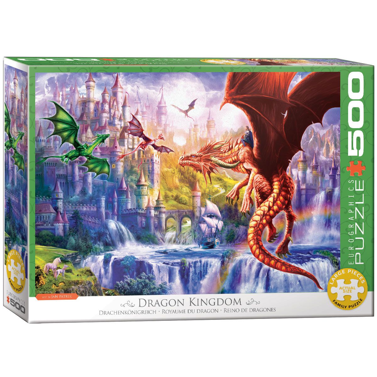 Eurographics Puzzle 500 Teile - Drachenkönigreich - Eurographics Puzzle 500 Teile - Drachenkönigreich - von Eurographics