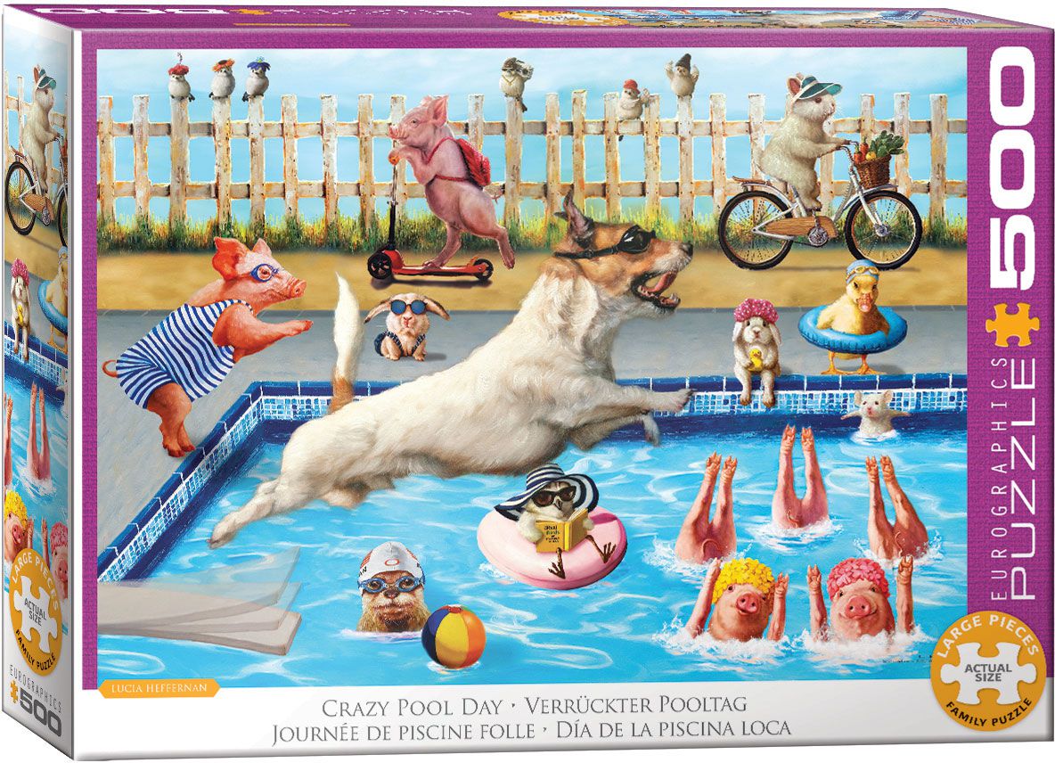 Eurographics Puzzle 500 Teile - Verrückter Pooltag - Eurographics Puzzle 500 Teile - Verrückter Pooltag - von Eurographics