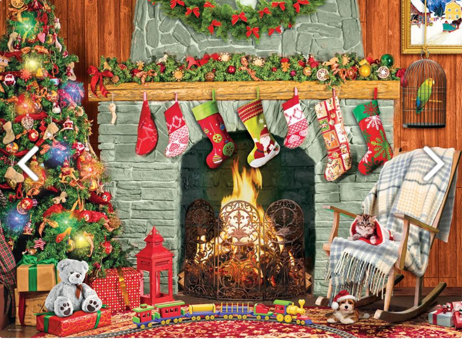 Eurographics XXL Teile - Christmas by the Fireplace 500 Teile Puzzle Eurographics-6500-5502 von Eurographics