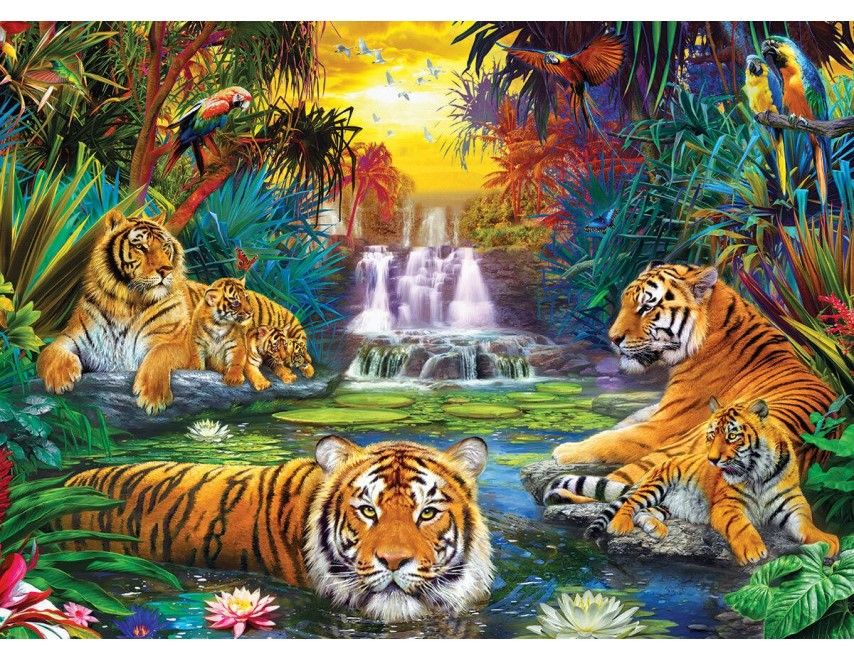 Eurographics XXL Teile - Tiger's Eden 500 Teile Puzzle Eurographics-6500-5457 von Eurographics