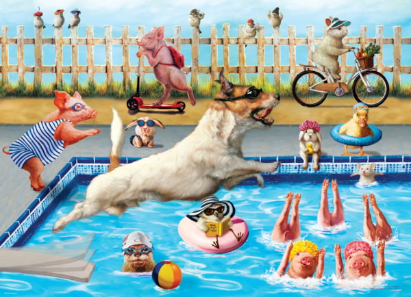 Eurographics XXL Teile - Verrückte Poolparty von Lucia Heffer 500 Teile Puzzle Eurographics-6500-5878 von Eurographics