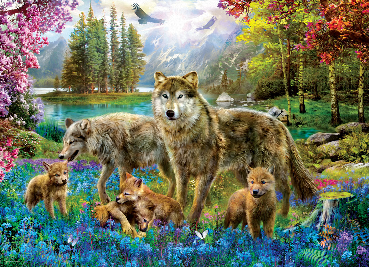 Eurographics XXL Teile - Wolf Lake Fantasy 500 Teile Puzzle Eurographics-6500-5360 von Eurographics